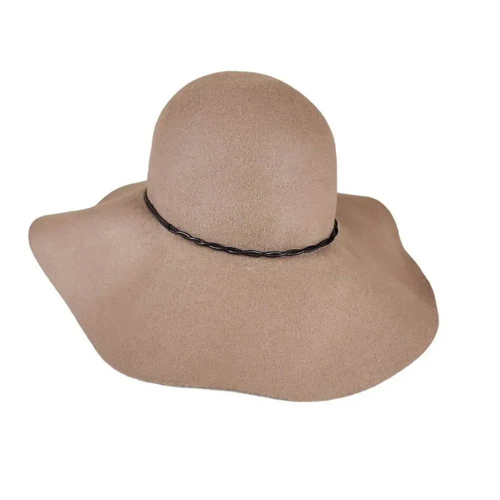 Target- Women’s 100% Wool Floppy Hat Wide Brim with Chain Detail